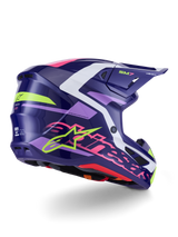 Alpinestars S-M7 Deed Crosshelm Paars en roze, achteraanzicht