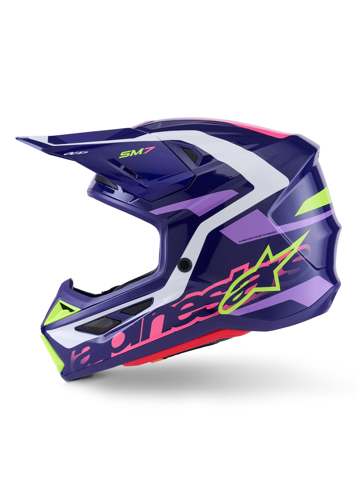 Alpinestars S-M7 Deed Crosshelm Paars en roze, productfoto 5