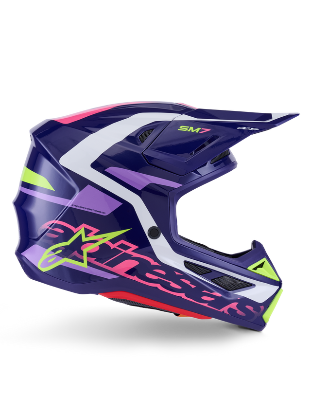 Alpinestars S-M7 Deed Crosshelm Paars en roze, productfoto 1