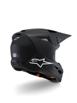 Alpinestars SM3 Youth Crosshelm Junior Zwart, achteraanzicht