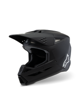 Alpinestars SM3 Youth Crosshelm Junior Zwart, vooraanzicht