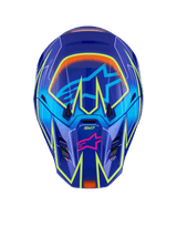 Alpinestars S-M7 Cast Crosshelm Blauw, roze en fluogeel, productfoto 7