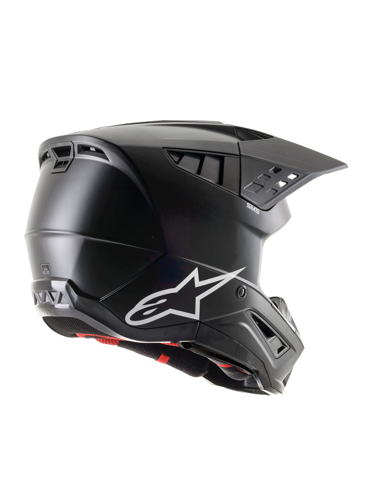 Alpinestars S-M5 Crosshelm Zwart, achteraanzicht