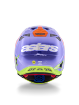 Alpinestars S-M10 JL R01 Crosshelm Paars, roze en fluogeel, productfoto 4