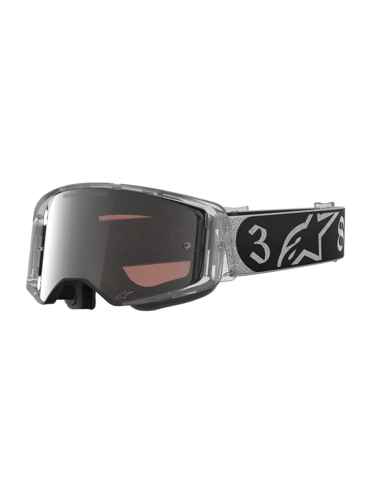 Alpinestars Supertech LTD DNGR38 XXV Crossbril Zilver en zwart, productfoto 1