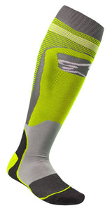 Alpinestars Socks MX Plus-1 Accessoire Fluogeel en grijs, productfoto 1