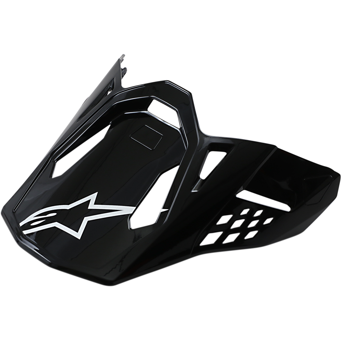 Alpinestars S-M10 en S-M8 Solid Klep Helmonderdeel Zwart, productfoto 1