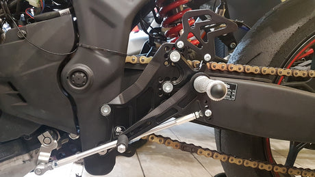 PP Tuning Rearset / Remschakelset Yamaha YZF R3 (2015 - ), R25/MT03/MT25 – RACE CONCEPT – Full Race Version / 690