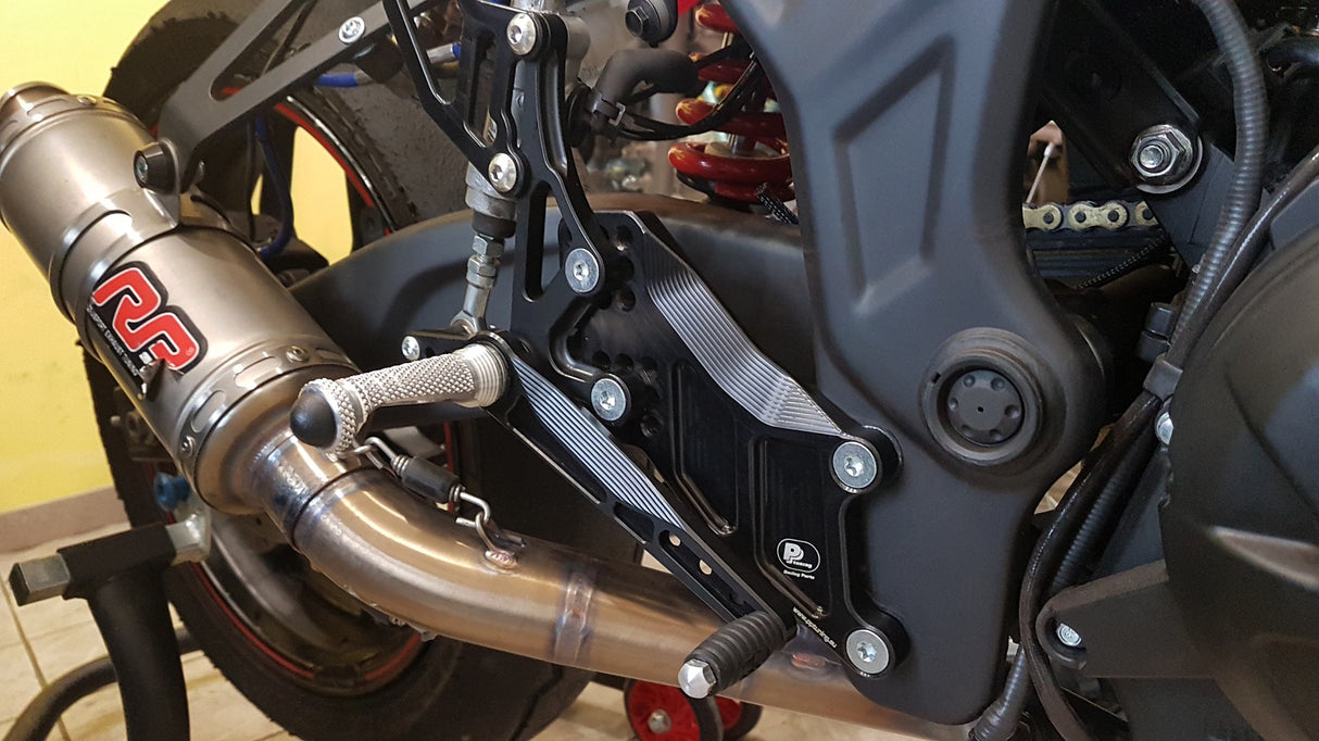 PP Tuning Rearset / Remschakelset Yamaha YZF R3 (2015 - ), R25/MT03/MT25 – RACE CONCEPT – Full Race Version / 690