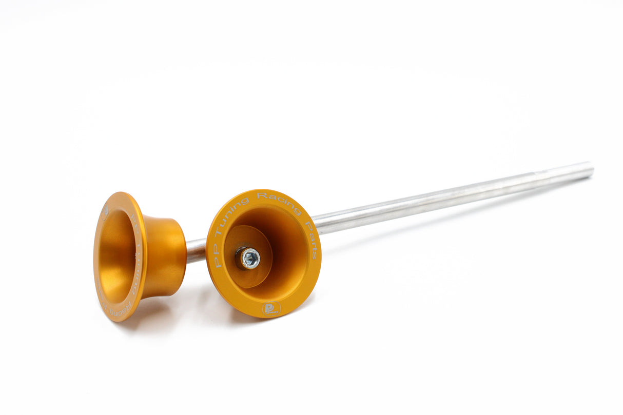 PP Tuning Axle Sliders 3322 / Asbeschermers KTM 790/890 Duke/R (2018-2023) – Voor – Goud
