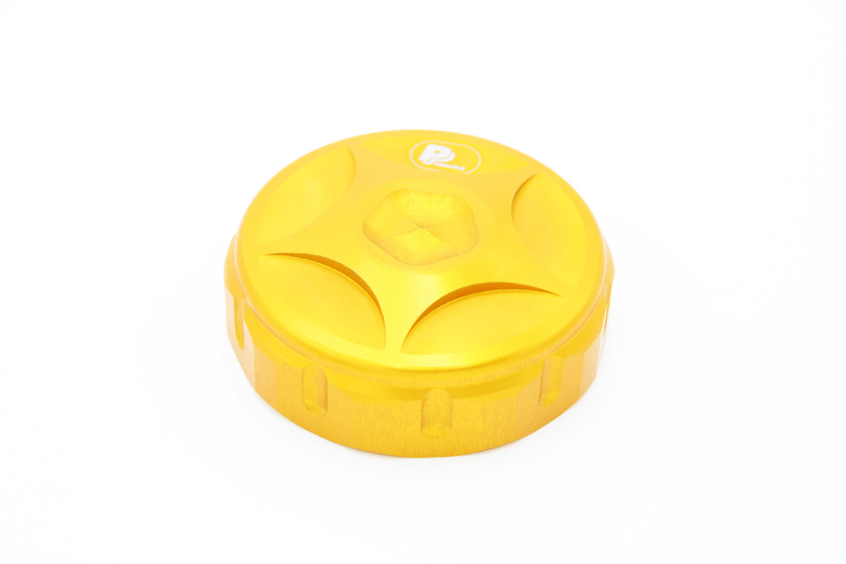 PP Tuning Brake / Oil Cap / Reservoirdop – Caps for fluid tank M52 x 4  (inner diameter 49 mm) – Goud