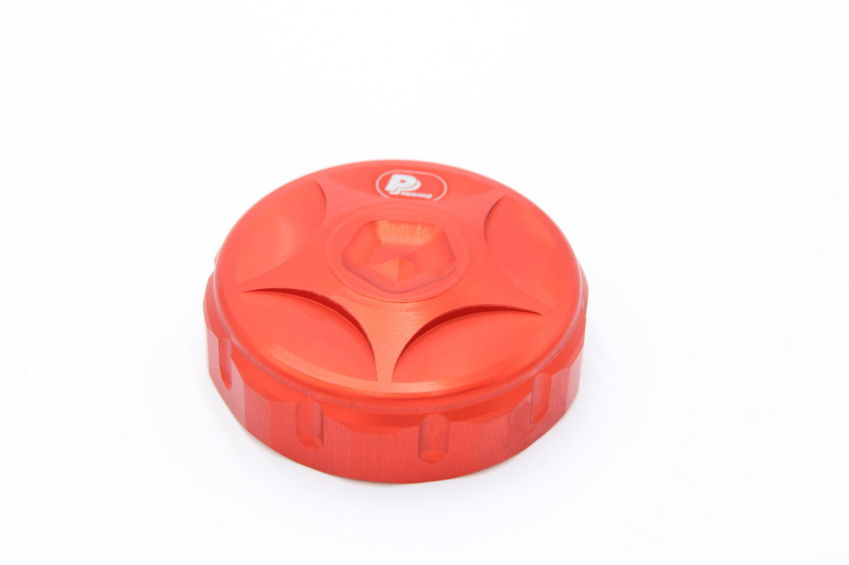 PP Tuning Brake / Oil Cap / Reservoirdop – Caps for fluid tank M38 x 4  (inner diameter 34,5 mm) – Rood