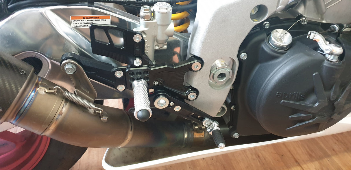 PP Tuning Rearset / Remschakelset Aprilia RSV4 / Tuono 1100 (2017–) – RACE CONCEPT – Standaard Shift / 507CS