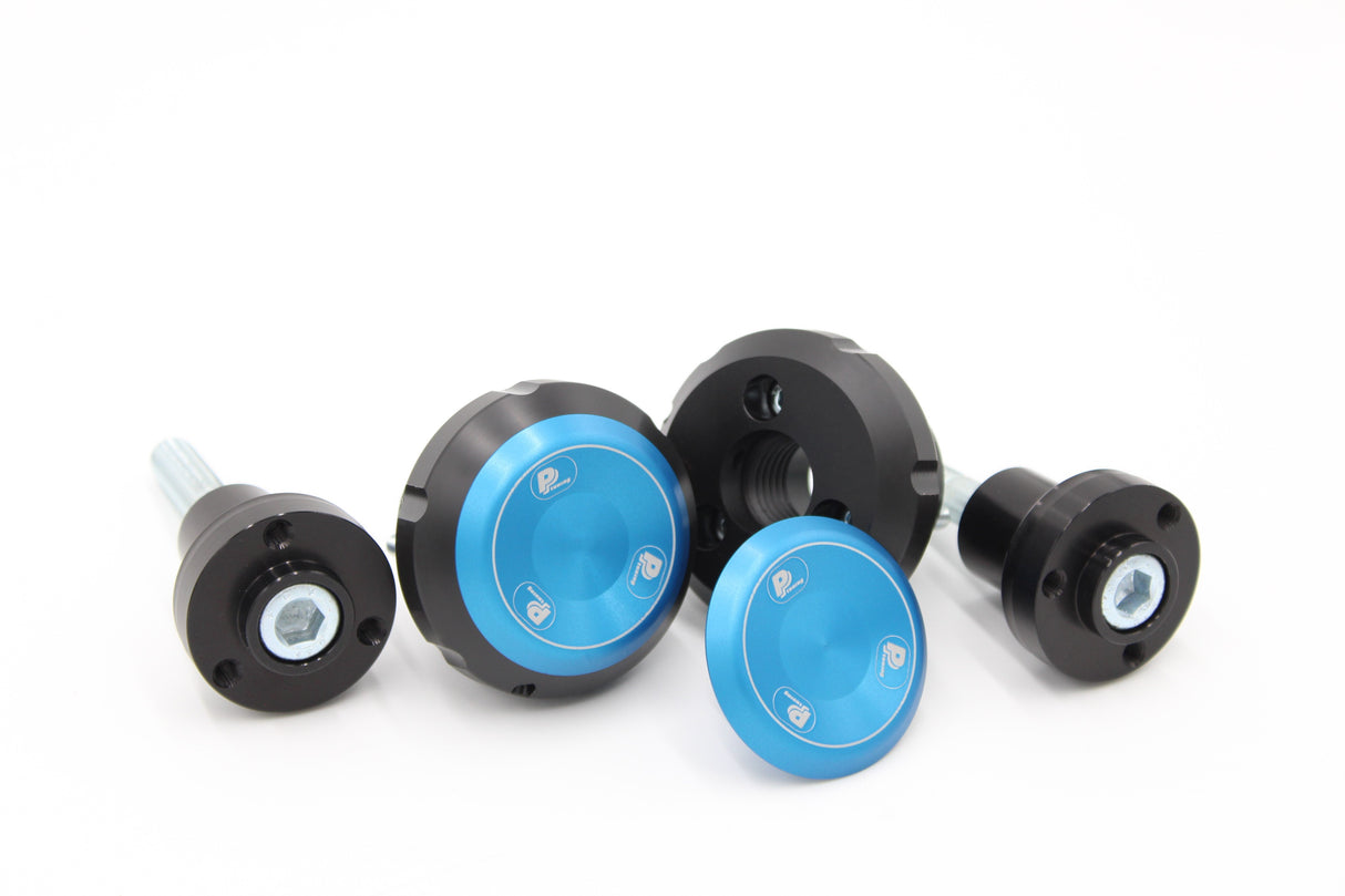 PP Tuning Crash Protectors 40409 / Valblokken Yamaha MT09 / XSR 900 (2014–2020) – Design 1 – Blauw