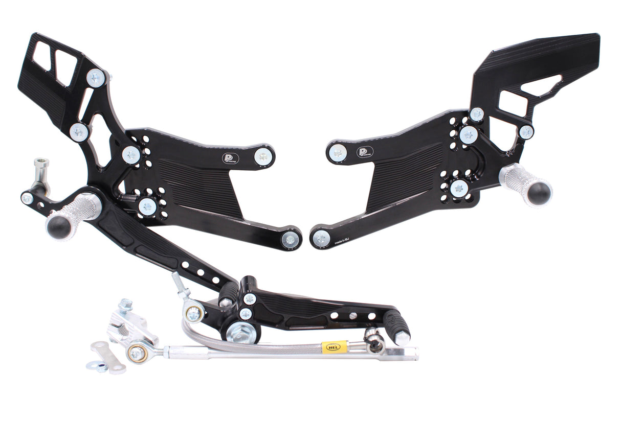 PP Tuning Rearset / Remschakelset Yamaha R1 (2007–2008) rear set, reverse shift – RACE CONCEPT – Reverse Shift / 6820