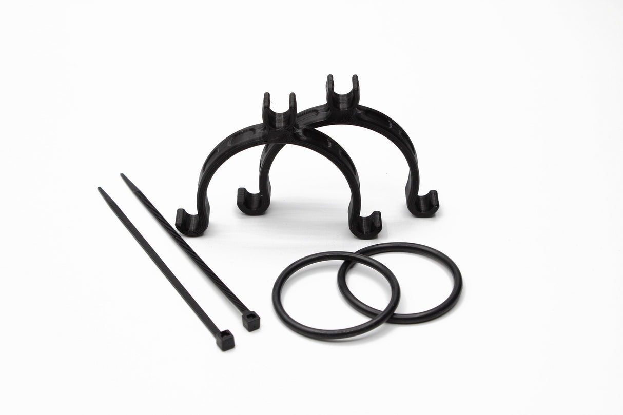 PP Tuning Brake Hose Holder Sets / Remslanghouder sets – 57 mm – Zwart