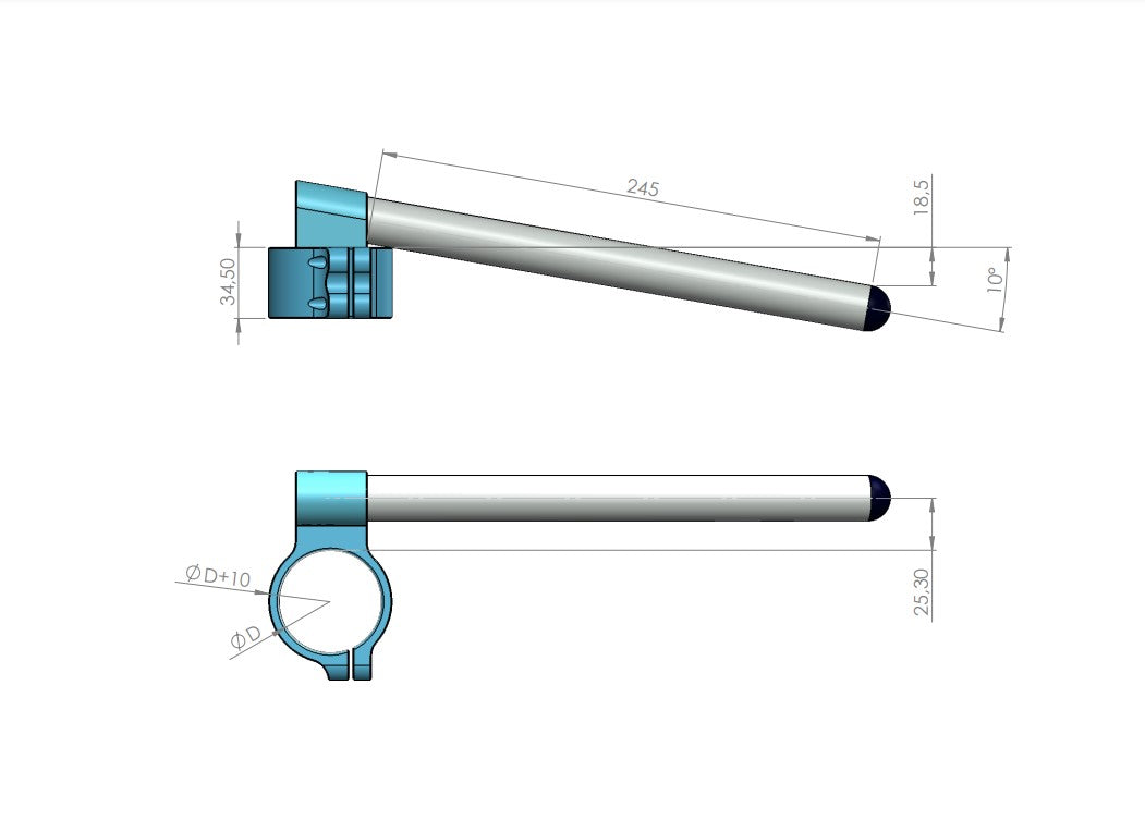 PP Tuning Clip-ons / Stuurhelften Ø41 – Type R – Yamaha R3/MT-03 (2015 – 2018) / 41R