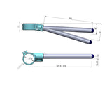 PP Tuning Clip-ons / Stuurhelften Ø55 – Type AGO – BMW S1000RR (2019 - ) / 55AGO