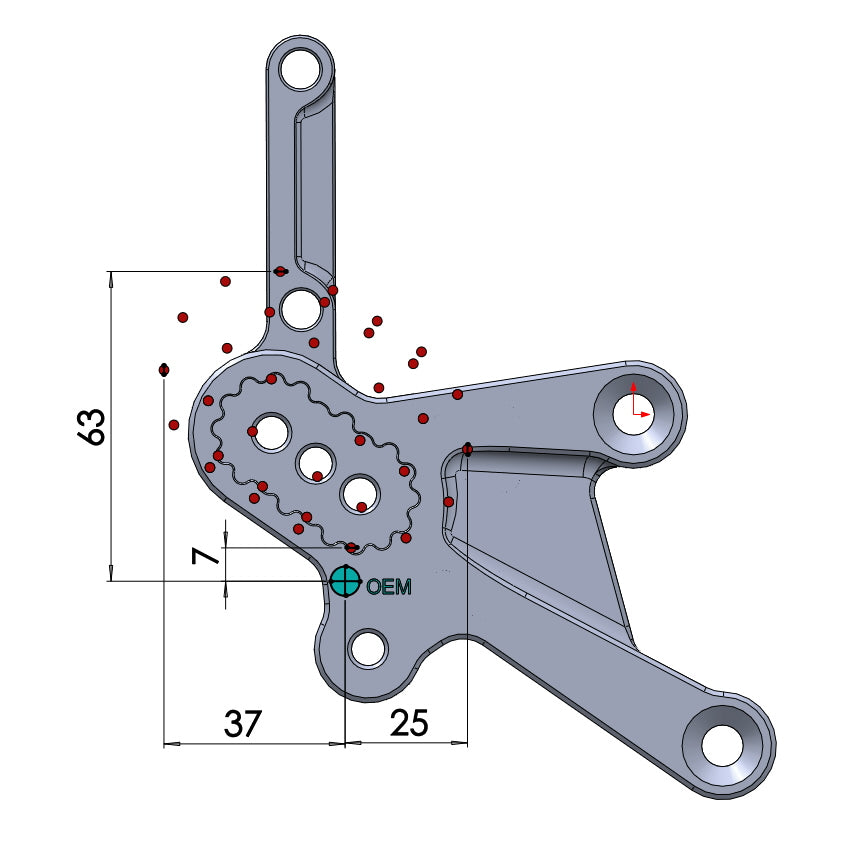 PP Tuning Rearset / Remschakelset Yamaha XSR 900 GP (2022–) – PURE CONCEPT / 695C