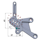 PP Tuning Rearset / Remschakelset Yamaha XSR 900 GP (2022–) – PURE CONCEPT / 695C