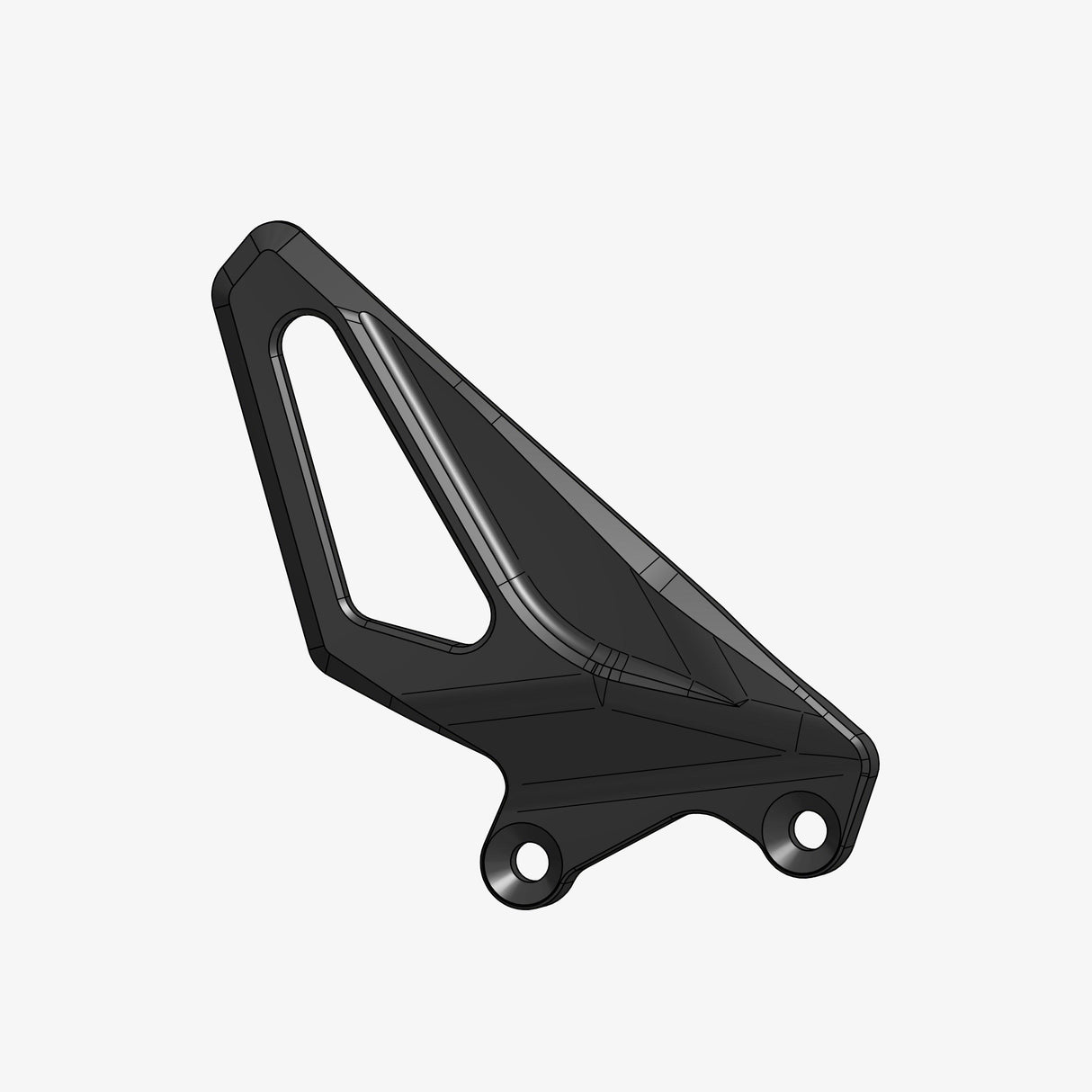Aluminum heel plate for DV4 - H015 - H016
