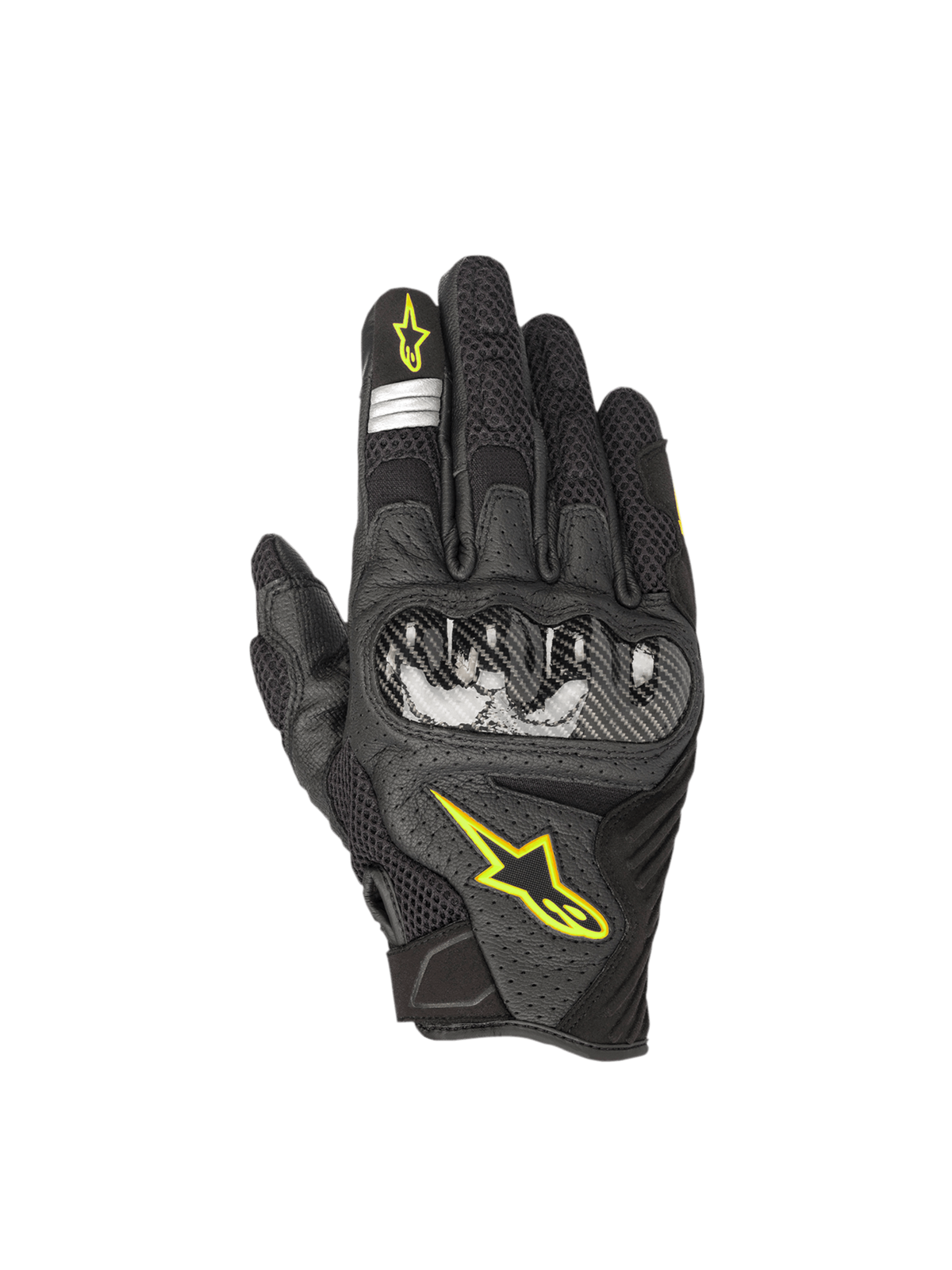 Alpinestars SMX-1 Air v2 Motorhandschoenen Zwart en fluogeel, productfoto 1