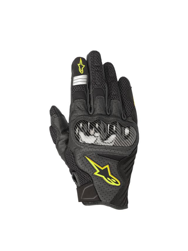 Alpinestars SMX-1 Air v2 Motorhandschoenen Zwart en fluogeel, productfoto 1