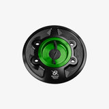 Bonamici Aluminum tank cap for BMW S 1000 RR 08> - M 1000 RR 21> - S 1000 R 12> - M 1000 R 23> - GREEN - FC040_GR