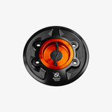 Bonamici Aluminum tank cap for BMW S 1000 RR 08> - M 1000 RR 21> - S 1000 R 12> - M 1000 R 23> - ORANGE - FC040_OR