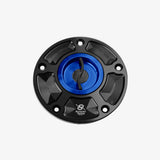 Bonamici Aluminum tank cap for Kawasaki ZX-6R 07-17 - ZX-10R 06-20 - ER-6N - Z800 - Z1000 - BLUE - FC070_BL