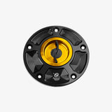 Bonamici Aluminum tank cap for Kawasaki ZX-6R 07-17 - ZX-10R 06-20 - ER-6N - Z800 - Z1000 - GOLD - FC070_GO
