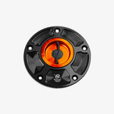 Bonamici Aluminum tank cap for Kawasaki ZX-6R 07-17 - ZX-10R 06-20 - ER-6N - Z800 - Z1000 - ORANGE - FC070_OR