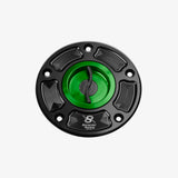 Bonamici Aluminum tank cap for Suzuki GSX-R 600-750-1000 04> - GSX-S 750-1000 15-21 - GSX-8S/8R - GREEN - FC080_GR