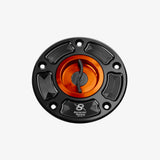 Bonamici Aluminum tank cap for Suzuki GSX-R 600-750-1000 04> - GSX-S 750-1000 15-21 - GSX-8S/8R - ORANGE - FC080_OR