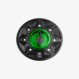 Bonamici Aluminum tank cap for Kawasaki Ninja 400 - ZX-4R/RR 23> - ZX-6R 19-23 - ZX-10R 21> - Z650 - Z900 - GREEN - FC170_GR