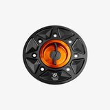 Bonamici Aluminum tank cap for Kawasaki Ninja 400 - ZX-4R/RR 23> - ZX-6R 19-23 - ZX-10R 21> - Z650 - Z900 - ORANGE - FC170_OR
