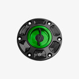 Bonamici Aluminum tank cap for Triumph Daytona 06-17 - Street Triple 06> - Speed Triple 11-20 - GREEN - FC220_GR