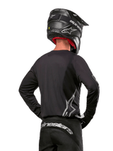 Alpinestars Fluid Graphite Crossshirt Zwart en zilver, achteraanzicht