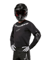 Alpinestars Fluid Graphite Crossshirt Zwart en zilver, vooraanzicht