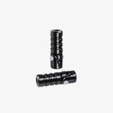 Bonamici Aluminum pair of striped fold up front pegs - RC02R