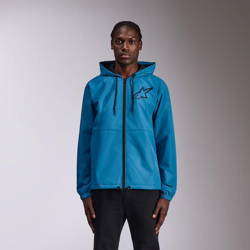 Alpinestars Speeder Chromium Windbreaker Motorjas Blauw en zwart, productfoto 1