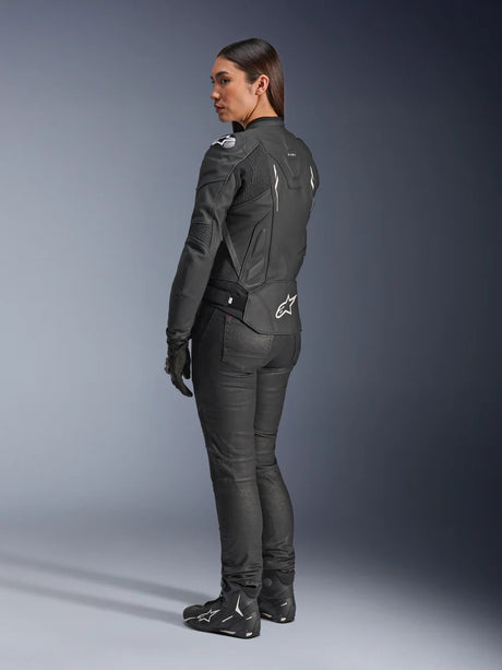 Alpinestars Dusk Motorjas Dames Zwart en wit, productfoto 1