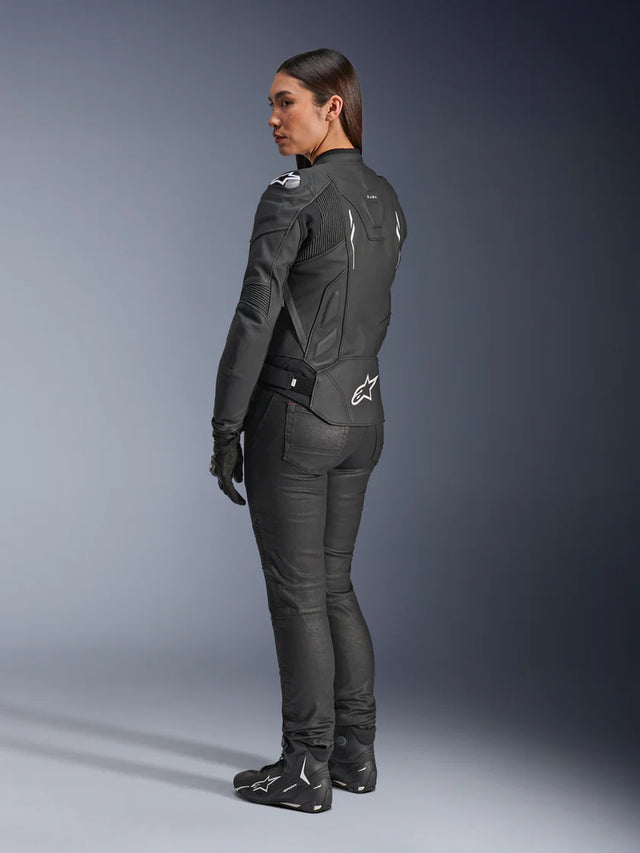 Alpinestars Dusk Motorjas Dames Zwart en wit, productfoto 1