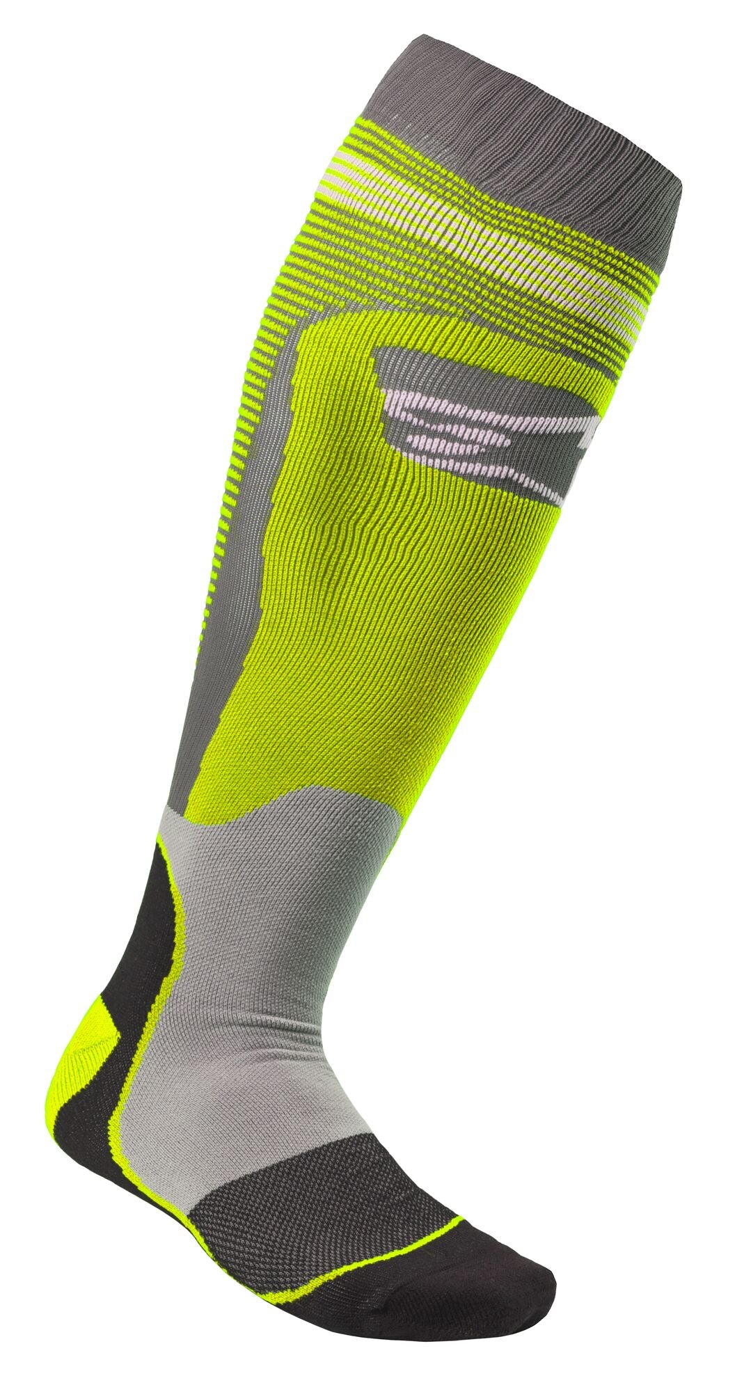 Alpinestars Socks MX Plus-1 Accessoire Fluogeel en grijs, productfoto 2