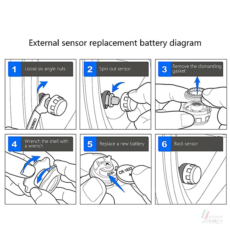 Bluetooth 5.0 Externe TPMS Mobiele Telefoon App Display Motor Bandenspanning Sensoren