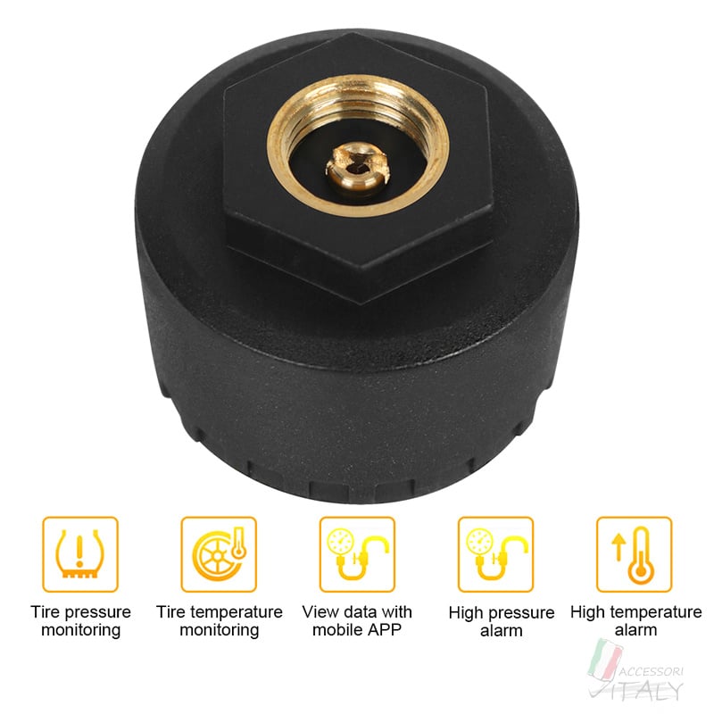 Bluetooth 5.0 Externe TPMS Mobiele Telefoon App Display Motor Bandenspanning Sensoren