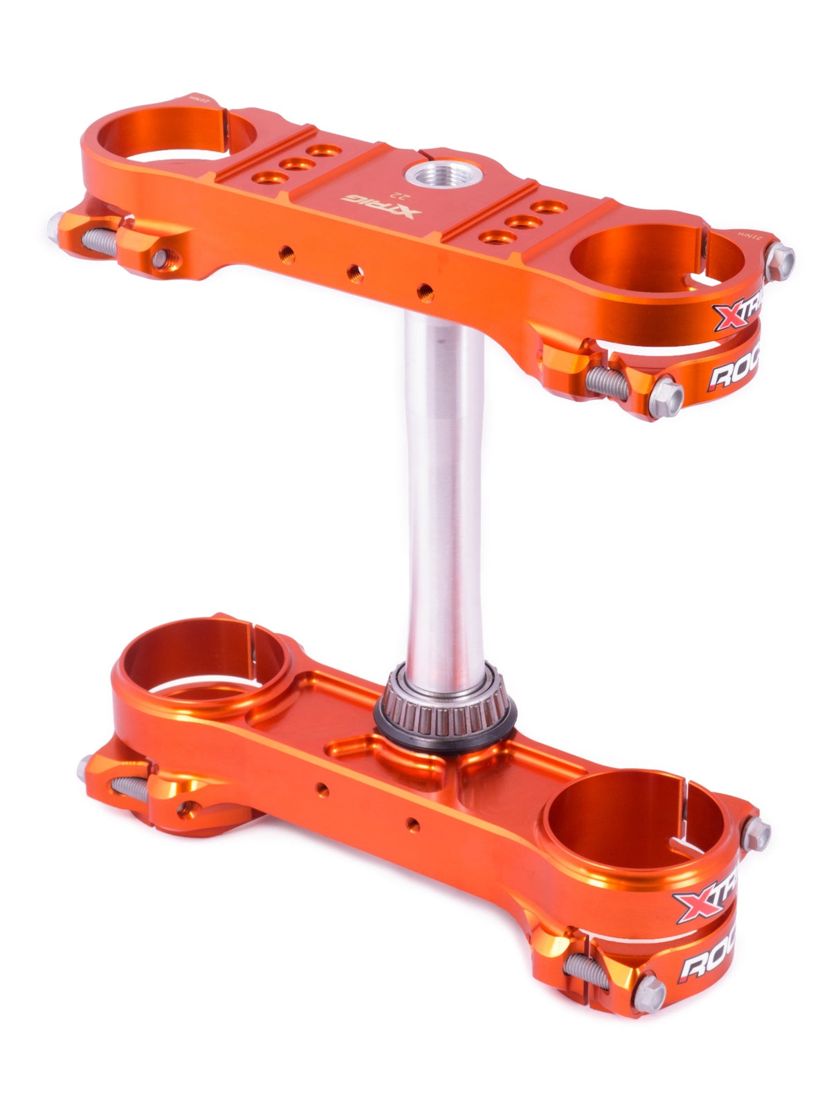 ROCS tech kroonplaten KTM EXC/SX/SXF/XC Husqvarna TE/FC/FE/FE Gas Gas EC offset 20 oranje