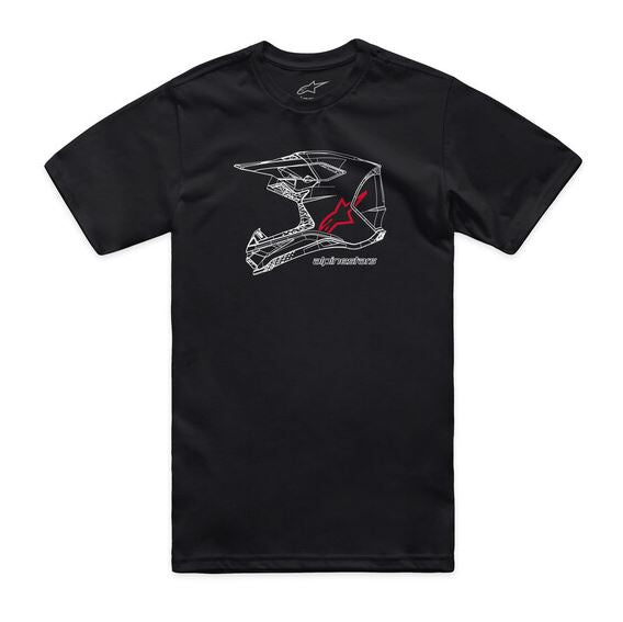 Alpinestars MX Helmet T-shirt Zwart, productfoto 1