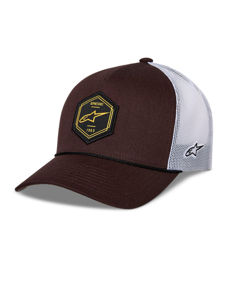 Alpinestars Hexeon Trucker Snapback Pet Bruin en wit, productfoto 1
