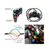 Aluminium 7 Weg Handlebar Switch Stuurschakelaar Zwart  Racing